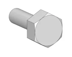 Hex Bolt Head (Nickel Silver) S (40pcs)
