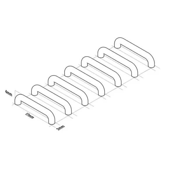 Mecha Detail Parts - 17 mm Ladder Rungs (24pcs)